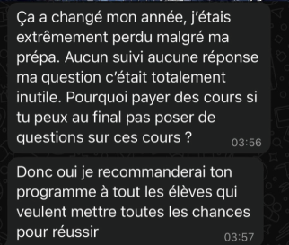 Avis d'élève ou de parent 13