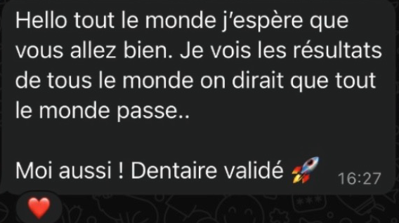 Avis d'élève ou de parent 25
