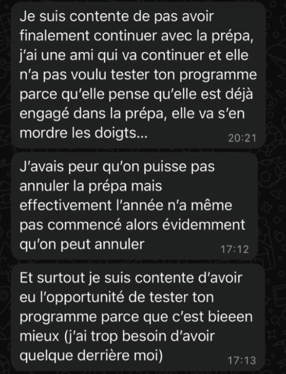 Avis d'élève ou de parent 17