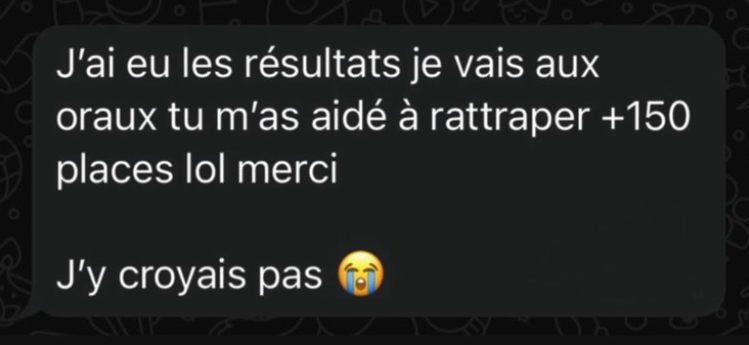 Avis d'élève ou de parent 2